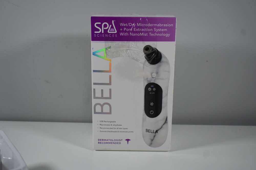 BELLA 3-in-1 Microderm Pore Extractor & Micro Mister White Marble
