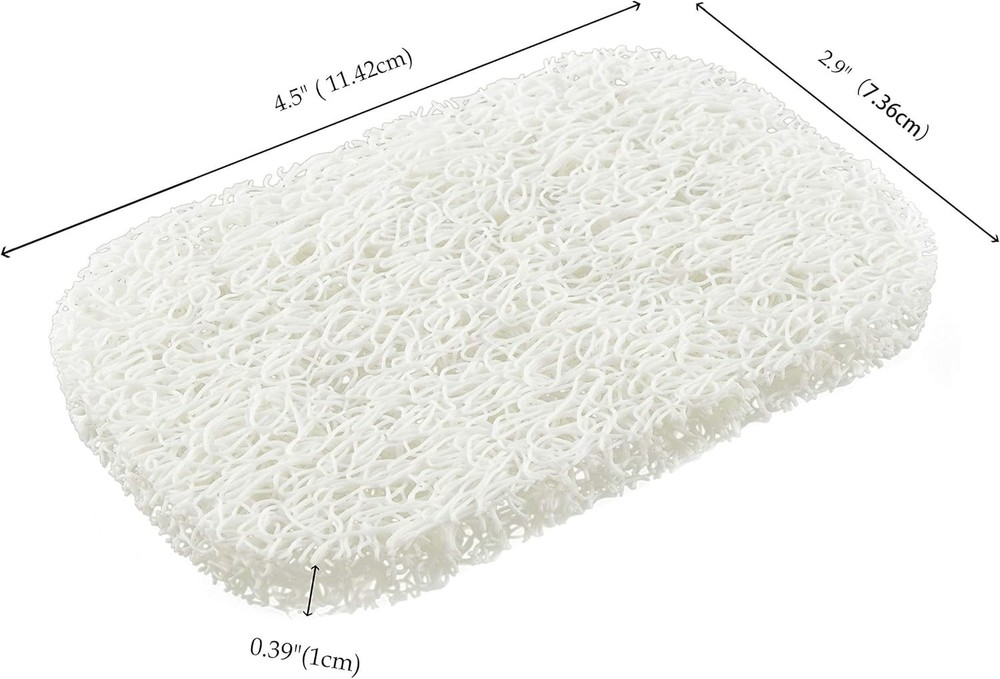 4 Pack White Soap Saver Holders - Self Draining, Non-Slip Bath Accessory