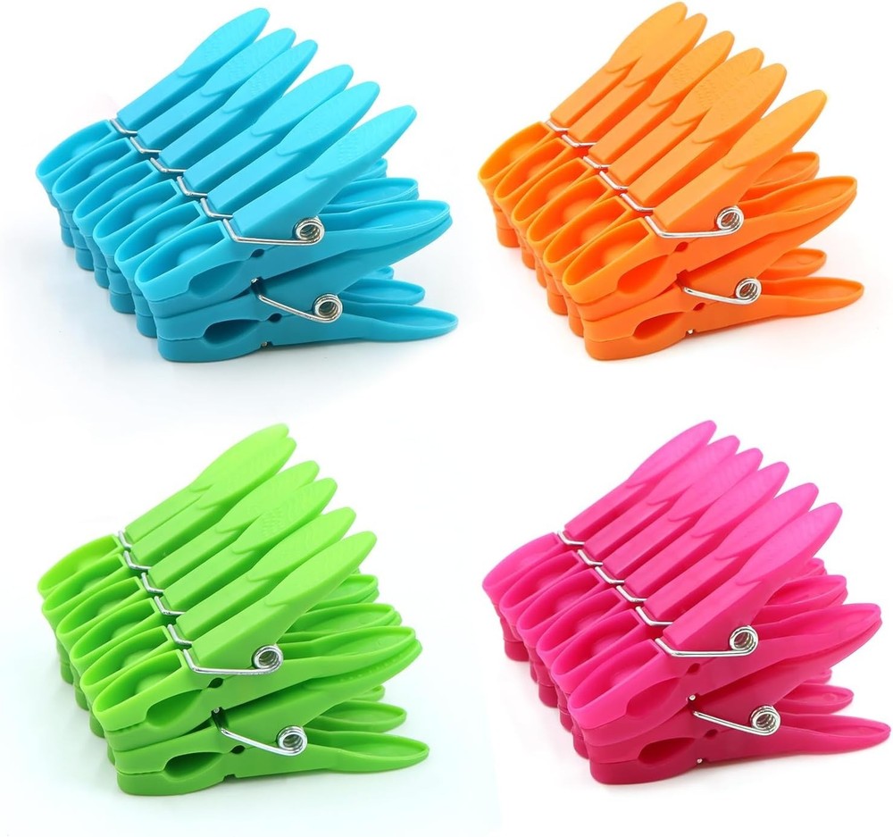 Multi-Use 48-Count Colorful Clothespins - Rust-Resistant Laundry Clips for Homes