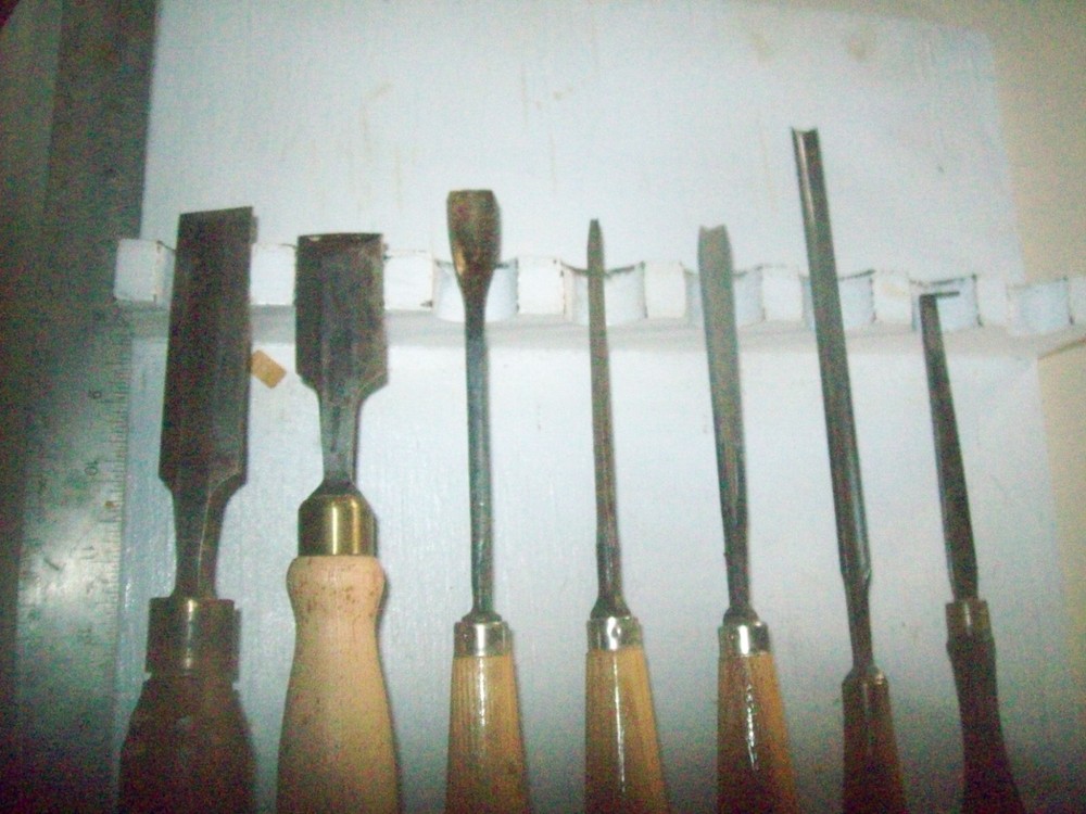 7 Vintage Wood Working Gouges or Chisels Buck London Buck Bros Charles Buck