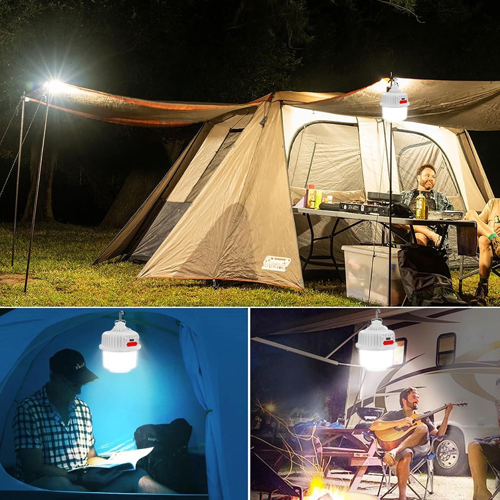Solar Portable USB Rechargeable LED Camping Light Lantern Flashlight Power Bank