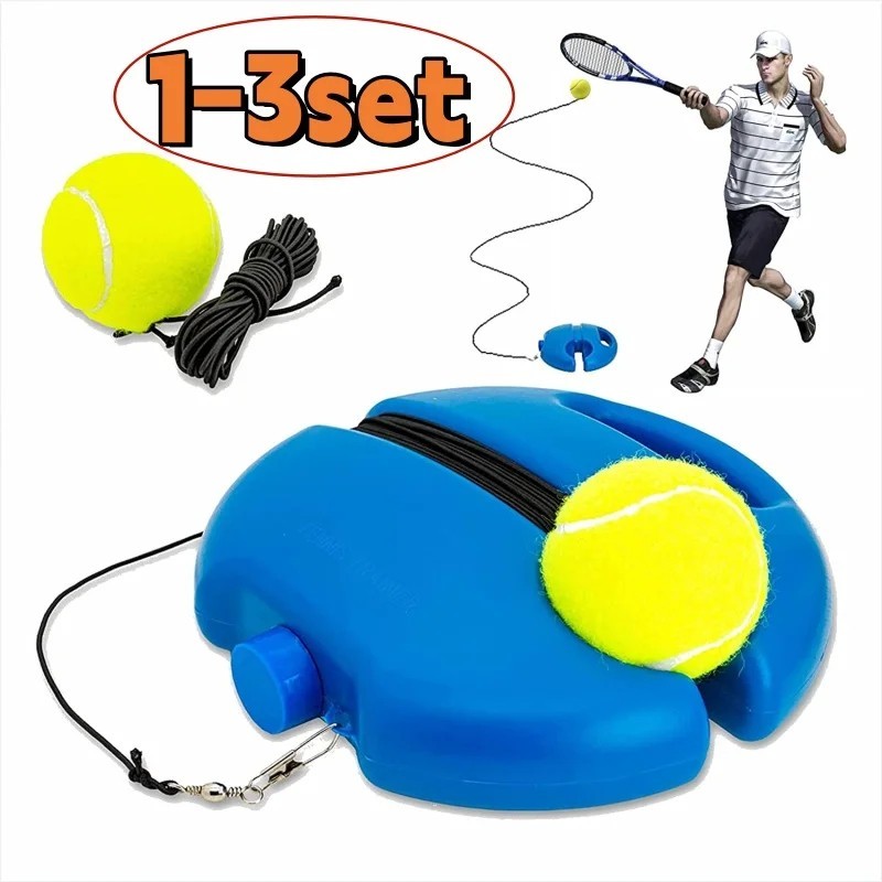 Tennis Trainer Rebound Ball Set Elastic Rope Base Practice Training Aid
