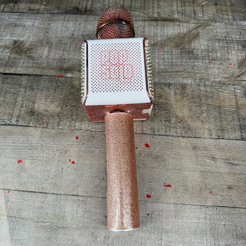 Pop Solo Bluetooth Karaoke Microphone RoseGold Works