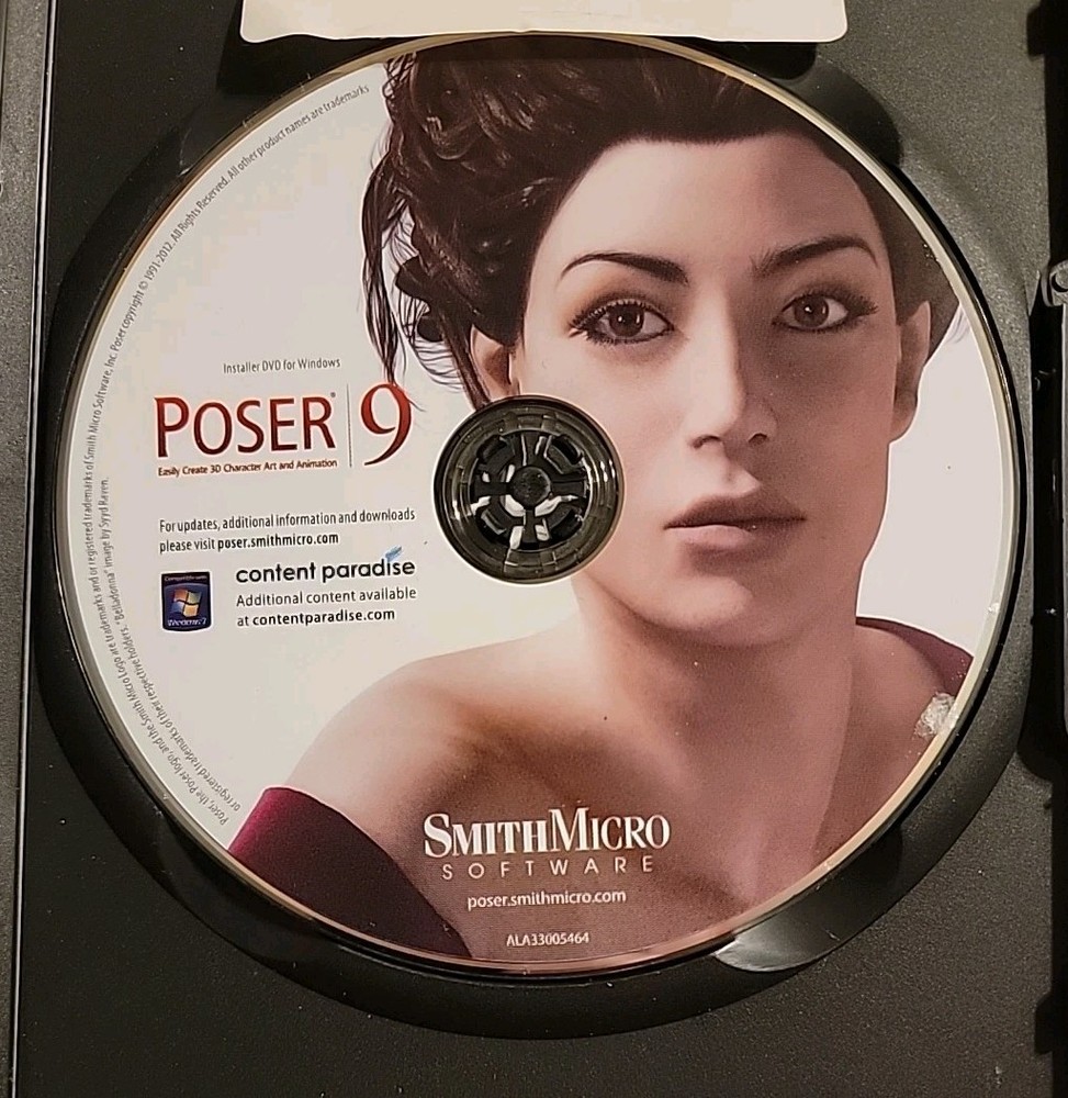 Poser 9 (PC, MAC, Smith Micro Software 2-Disc) Create 3D Character Art Animation