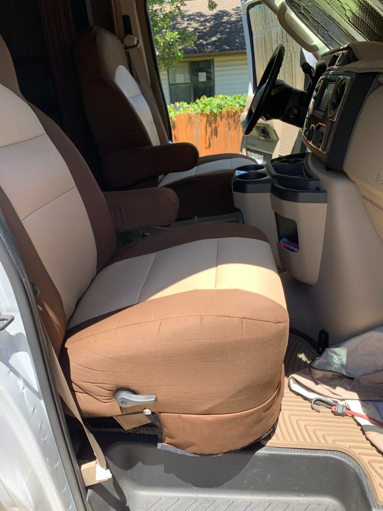 Fits Jayco Melbourne RV Custom made luxurious Seat covers with skirt and armrest