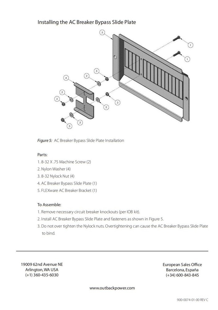 OutBack Power FW-IOB-Q-120/240VAC Input-Output-Bypass
