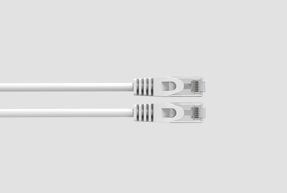 CAT6 Slim Ethernet Patch Cable White 2FT