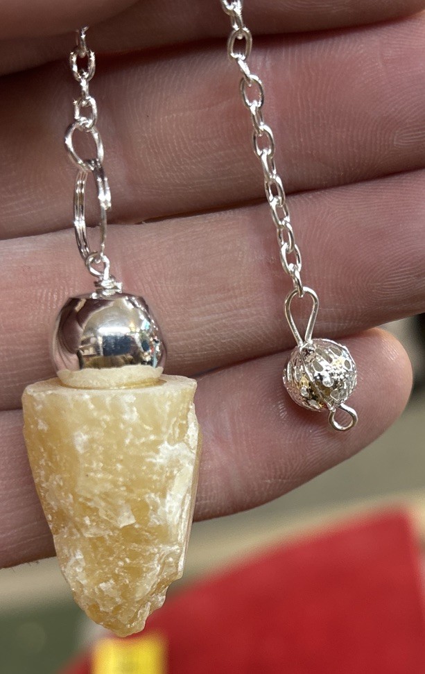 Raw Orange Calcite pendulum