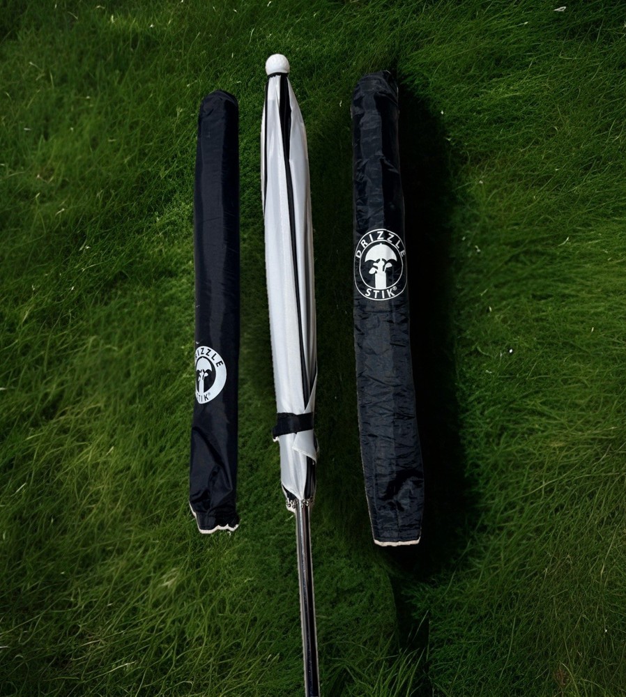 DrizzleStik Flex- Golf Club Umbrella Black/White