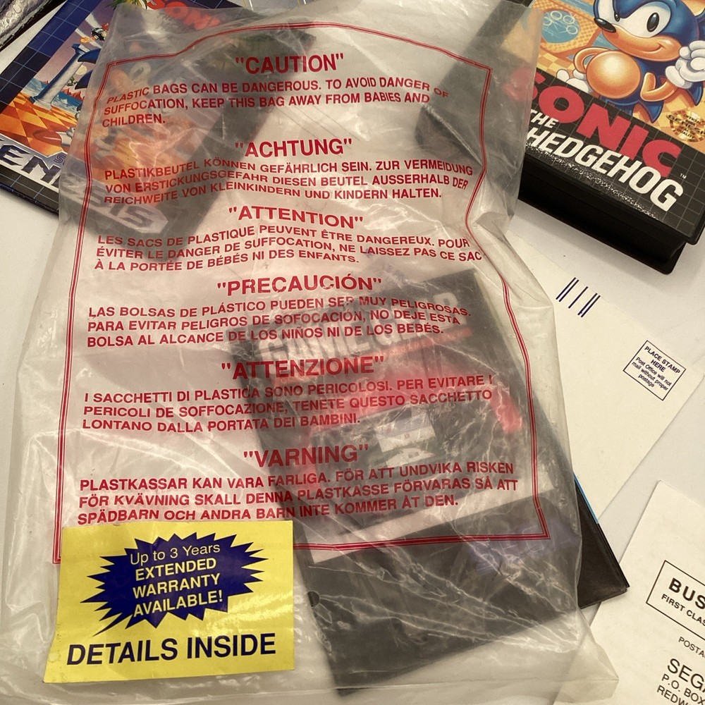 Sega Genesis Model 1 Console Sonic The Hedgehog Bundle System Inserts ONLY!