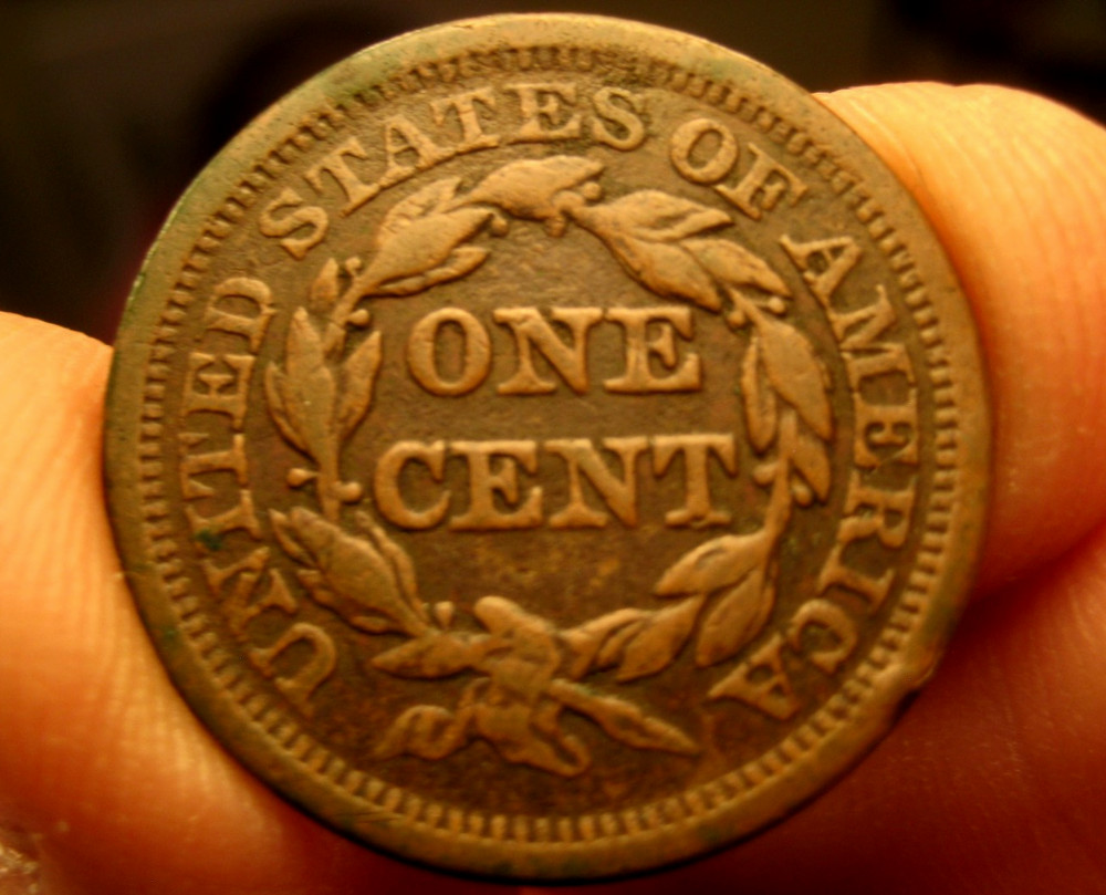 1854 LARGE CENT ~ Fine