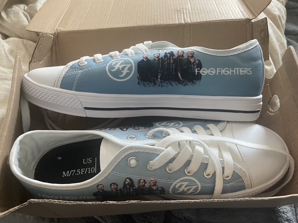 Foo Fighters Blue Shoes Size M 7.5/W 10