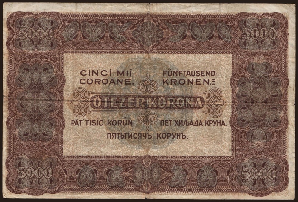 Hungary - 1920 - 5000 Korona - "VG" #CO5931
