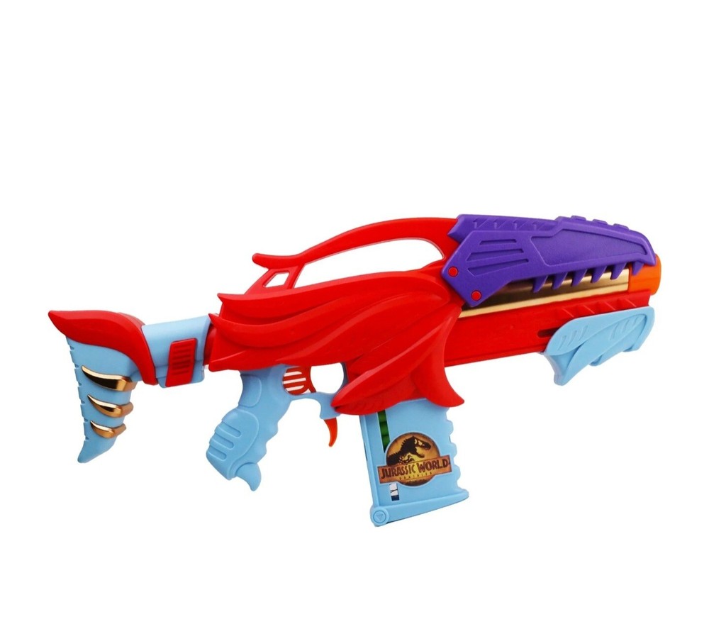 Adventure Force Pyroraptor Pump-Action Clip-FedBlaster - Compatible with Nerf