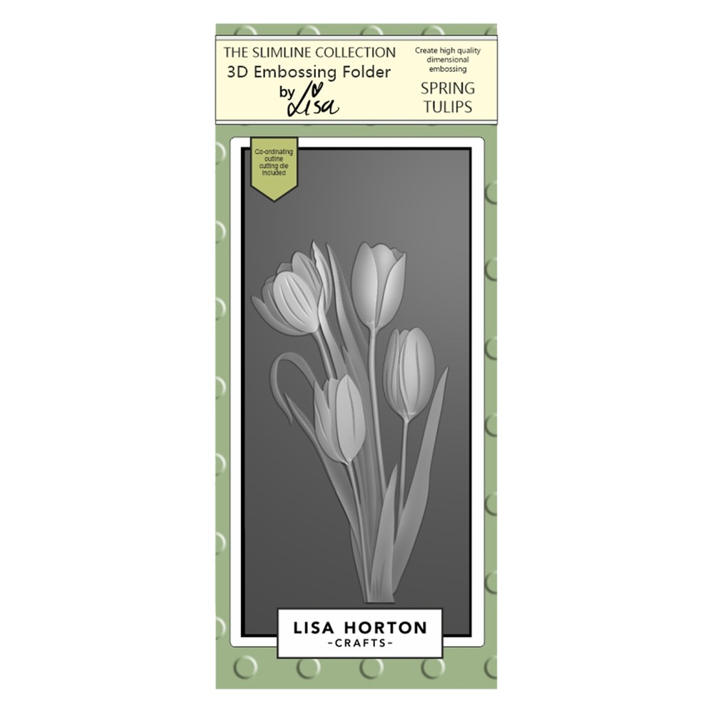 Lisa Horton Crafts Embossing Folder-Spring Tulips