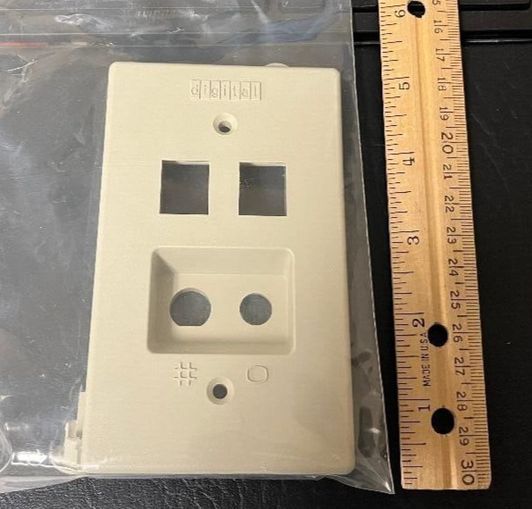 Digital Dual Outlet Phone & Cable Jack Flush Mounted Connector with Hardware New