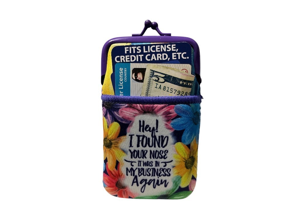 Colorful & Fun Neoprene Cigarette Pouch with Snap Clasp Closure