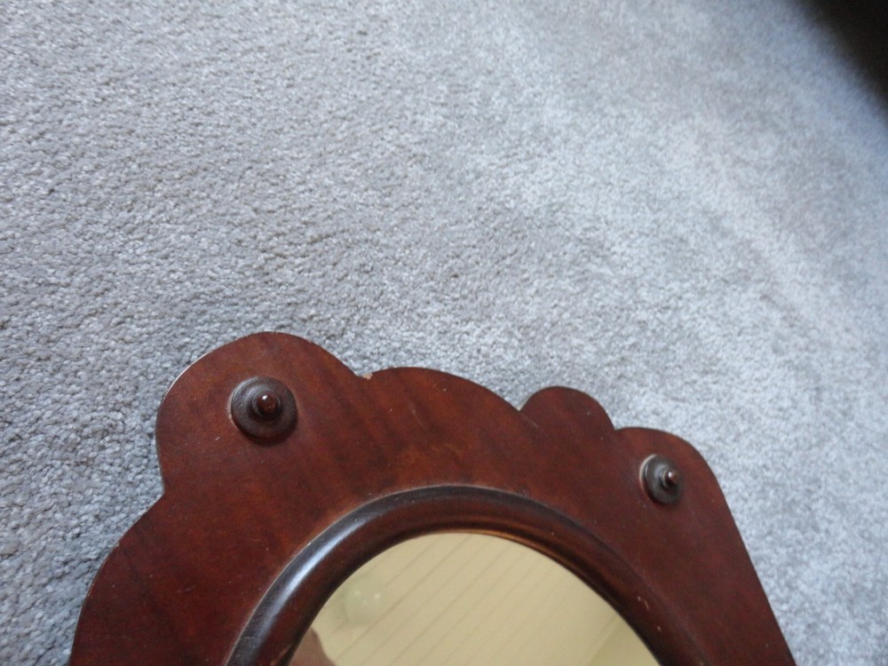 Vintage Wood Mirror Wall Shelf Planter