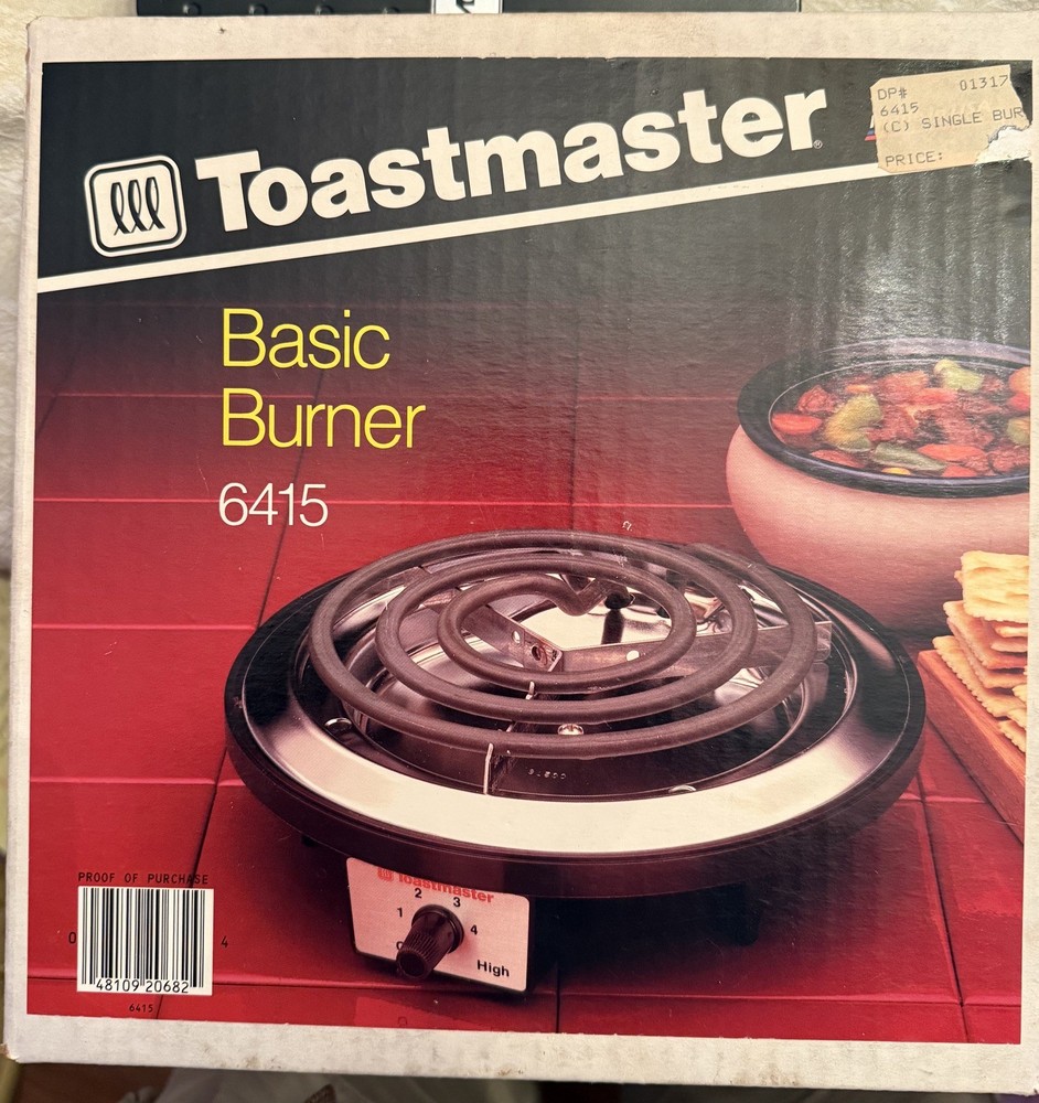 Vintage Toastmaster Basic Countertop Electric Burner (#6415) Sove Top