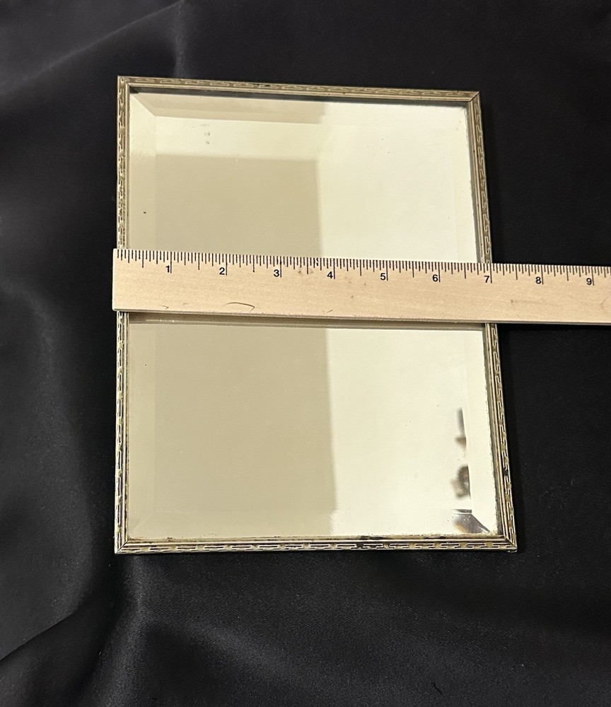Vintage Rectangle Shape Mirror With Stand for Vanity
