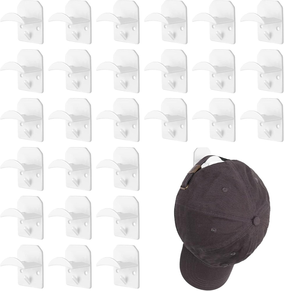 32pc Baseball Hat Rack Wall Mount Super Strong Hat Rack Display Hooks for Wall