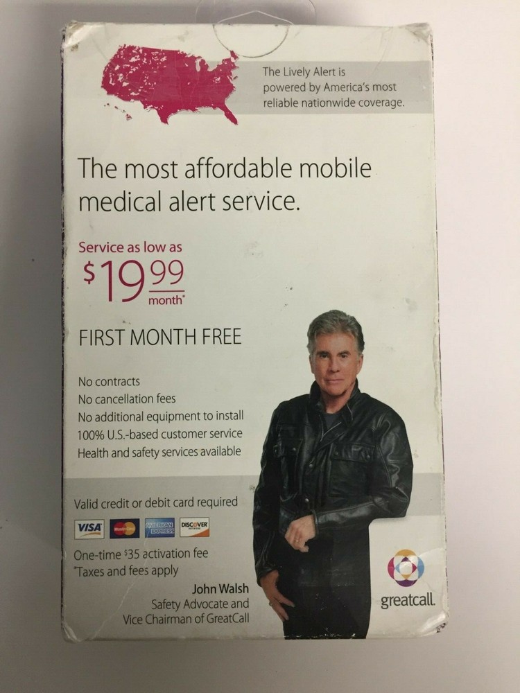 NEW GreatCall Lively Alert Urgent Response Device (5STAR3-SBOX-V1) - Silver