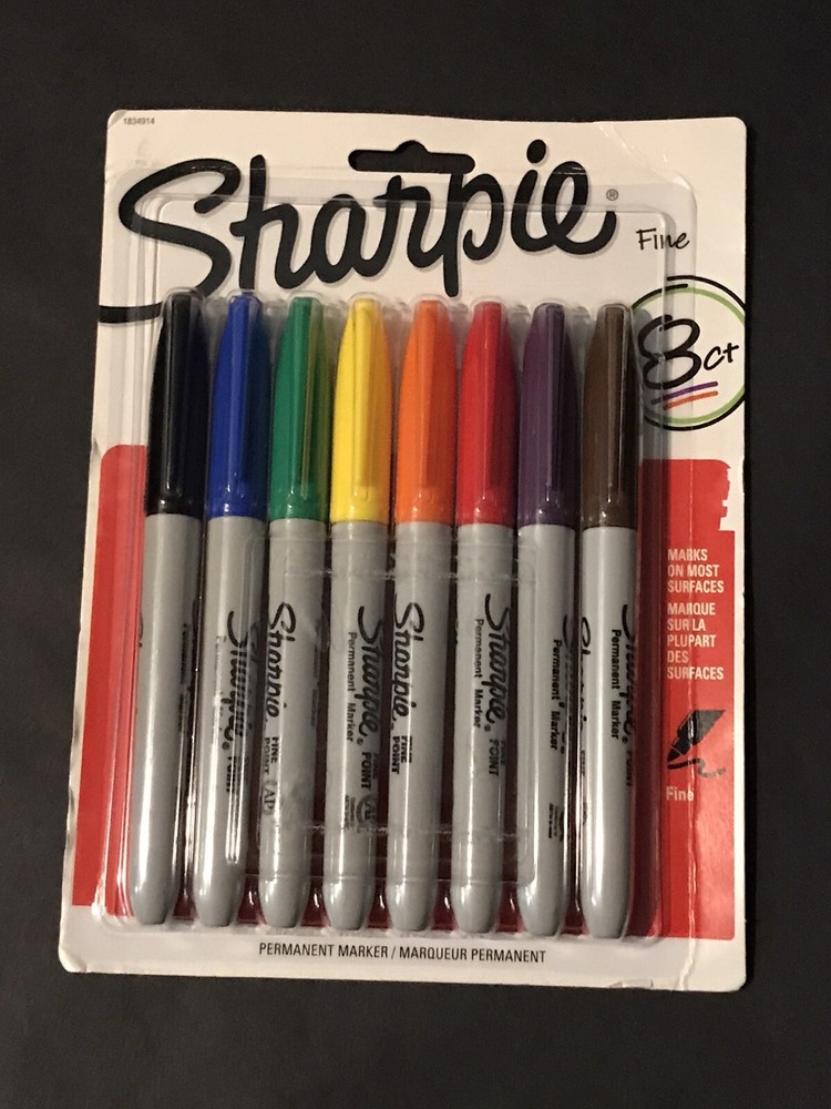 Sharpie (8ct) Assorted  Colors Fine Point Permanent Markers Quick Drying