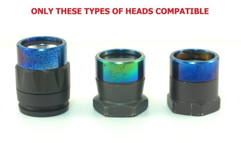 Handmade Titanium Blasted Bezel ring For Surefire E1e, E2e, E2D, KL4 Heads