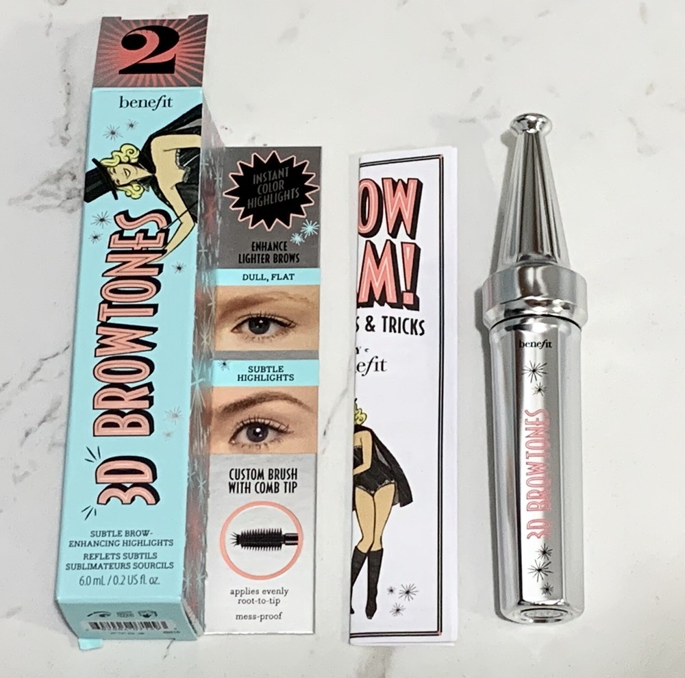 Benefit 3D Browtones # 2 Light-Medium Subtle Brow Enhancing Highlights nib (#m2)