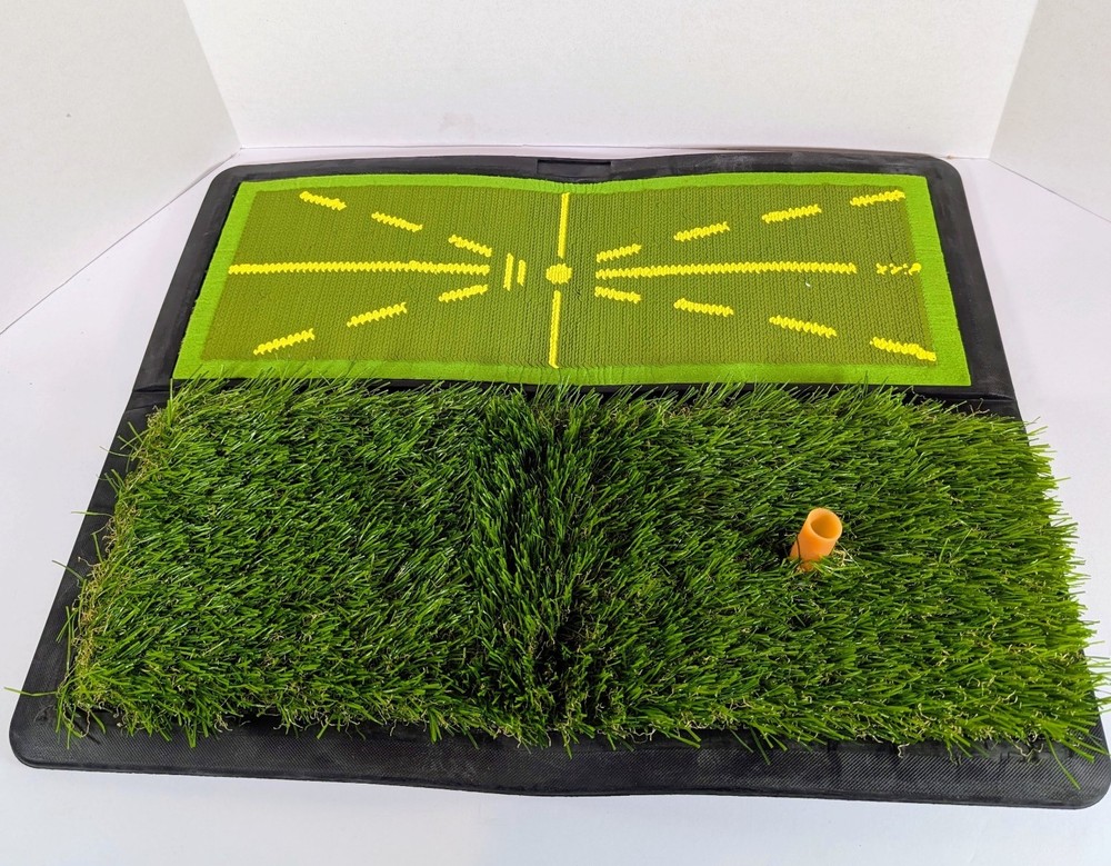 Golf Mat, Path Feedback, Pro Nylon Turf, Replaceable Impact Surface,Rubber Back