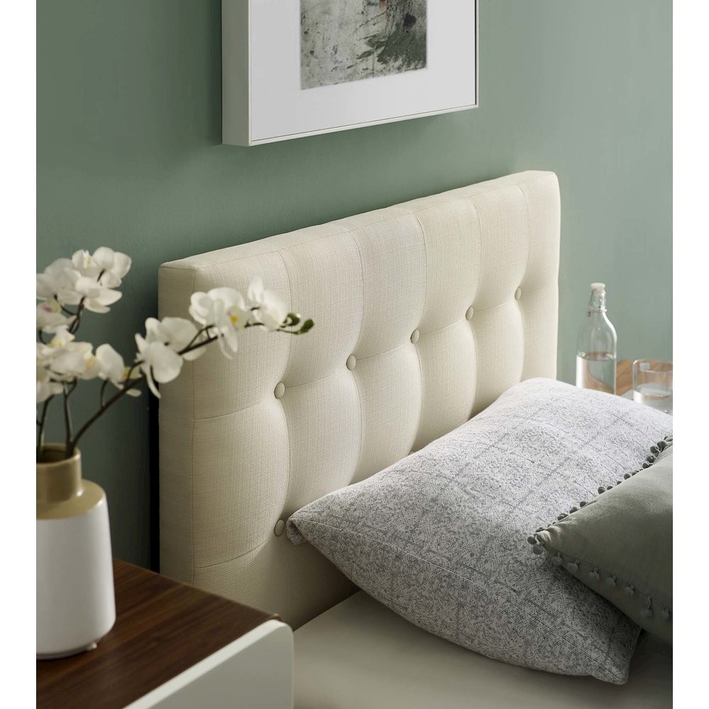 Emily Upholstered Fabric Twin Headboard