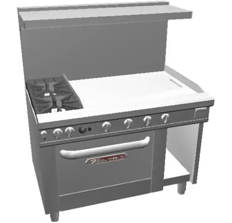 Southbend 4602DC-4GL Ultimate 60" 2 Non-clog Burner Range w/ 48" Left Griddle