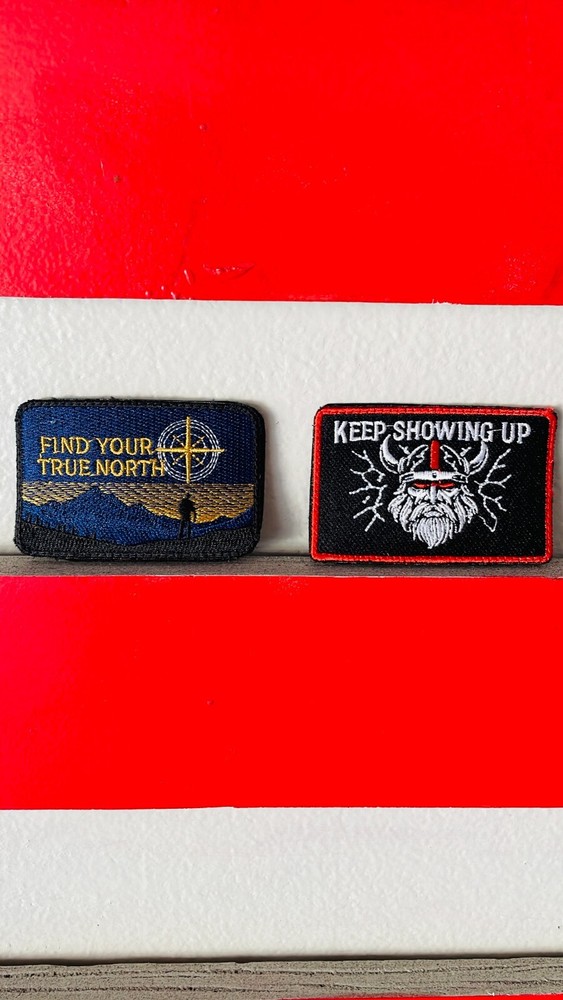 "Keep Showing Up" - GORUCK style - Hook and Loop Backing Patch