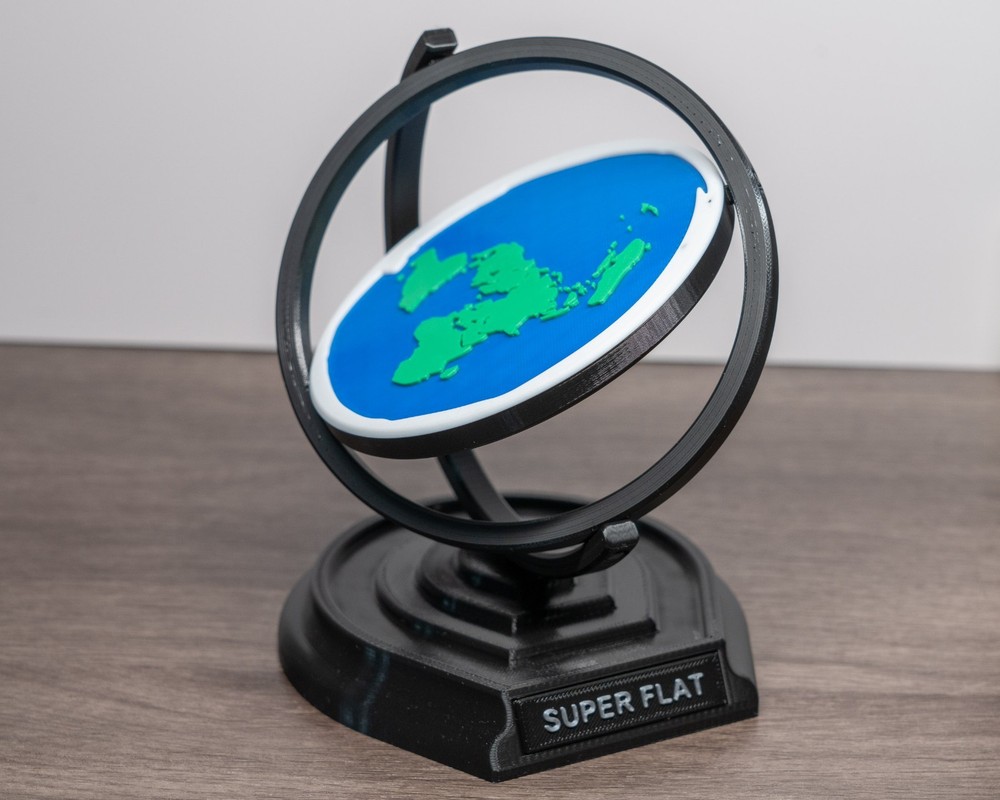 Flat Earth Globe - Flat Earthers - w/ TEXT