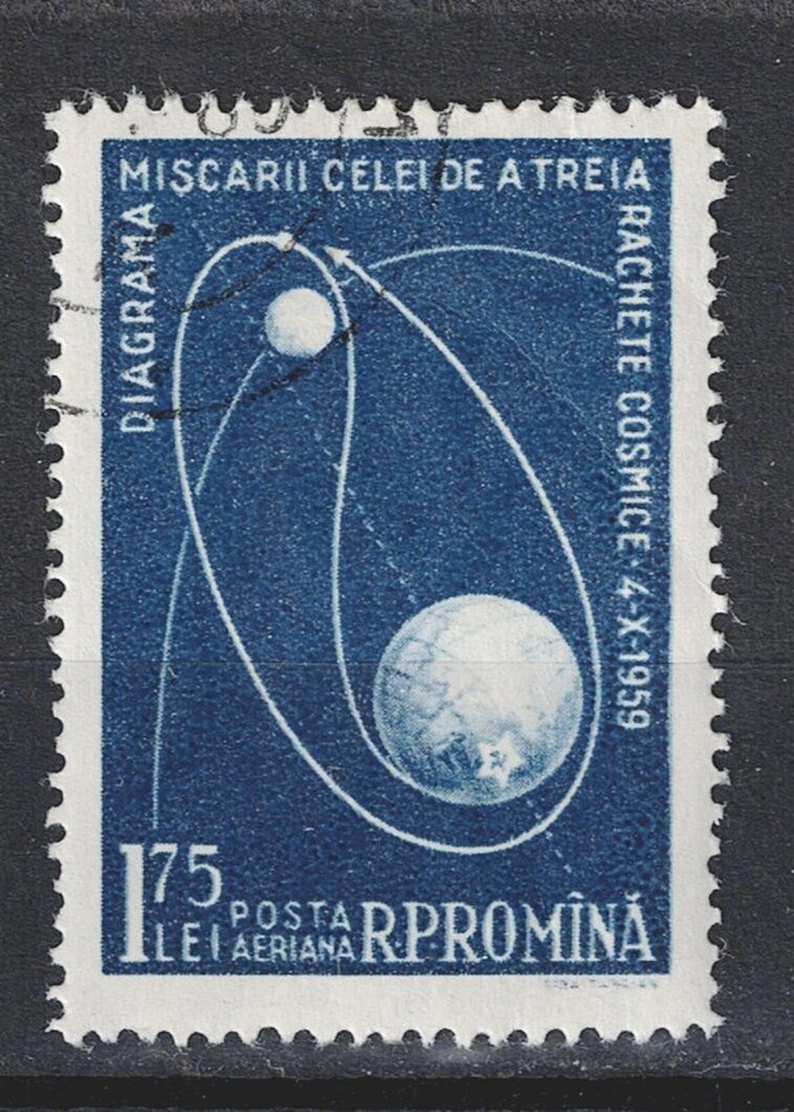 Romania Space Soviet Explorer flight to Moon orbit stamp 1959 A-41