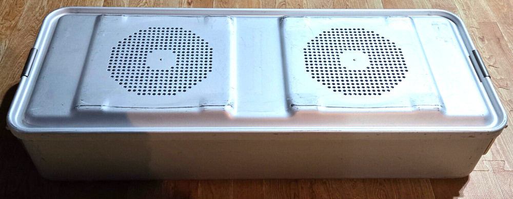 AESCULAP JK443 Extra Long 26" Sterilization Container w/basket and lid
