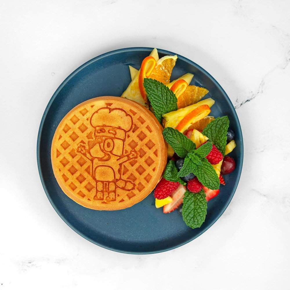 Mini Waffle Maker Fun Character Waffles Easy Clean for Breakfast