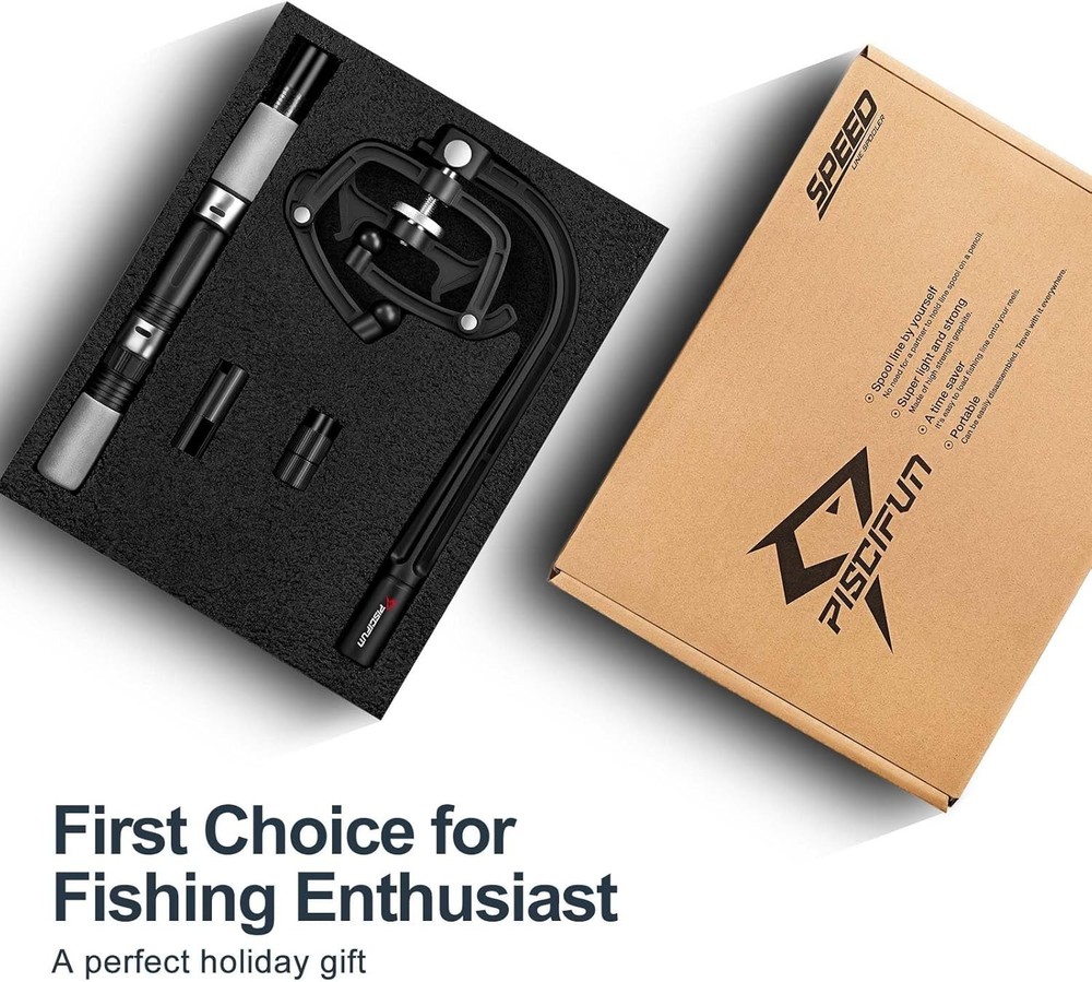 Automatic Fishing Line Winder Spooler Machine - Compact & Efficient Black Design