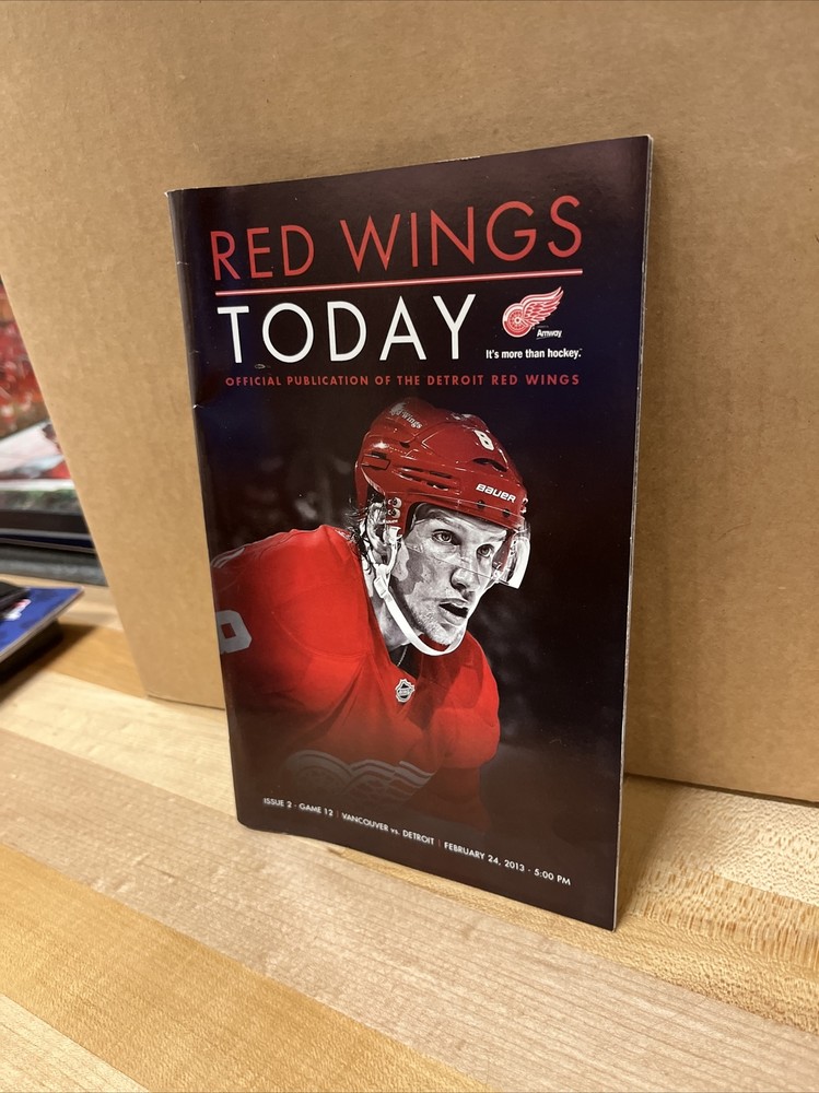 Detroit Red Wings Today 2/24/2013 Program VS Vancouver