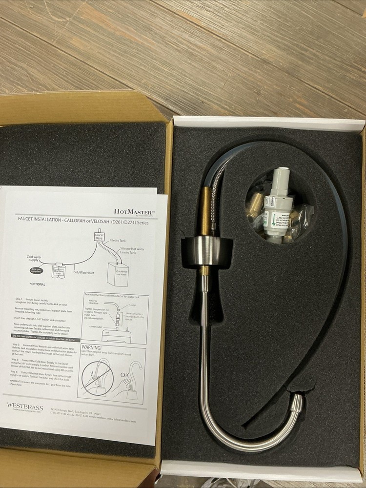 Westbrass D271-NL-07 Velosah 9" 1-Handle Hot Water Dispenser Faucet (Tank sol...