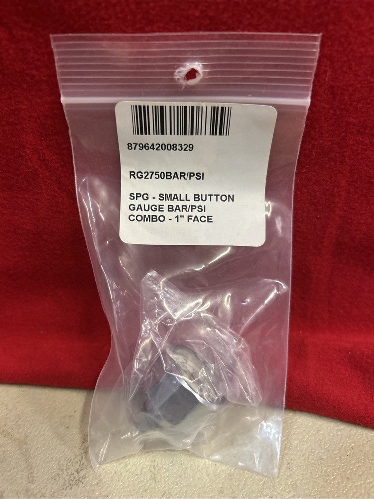 Dive Rite 1" Button SPG, BAR/PSI