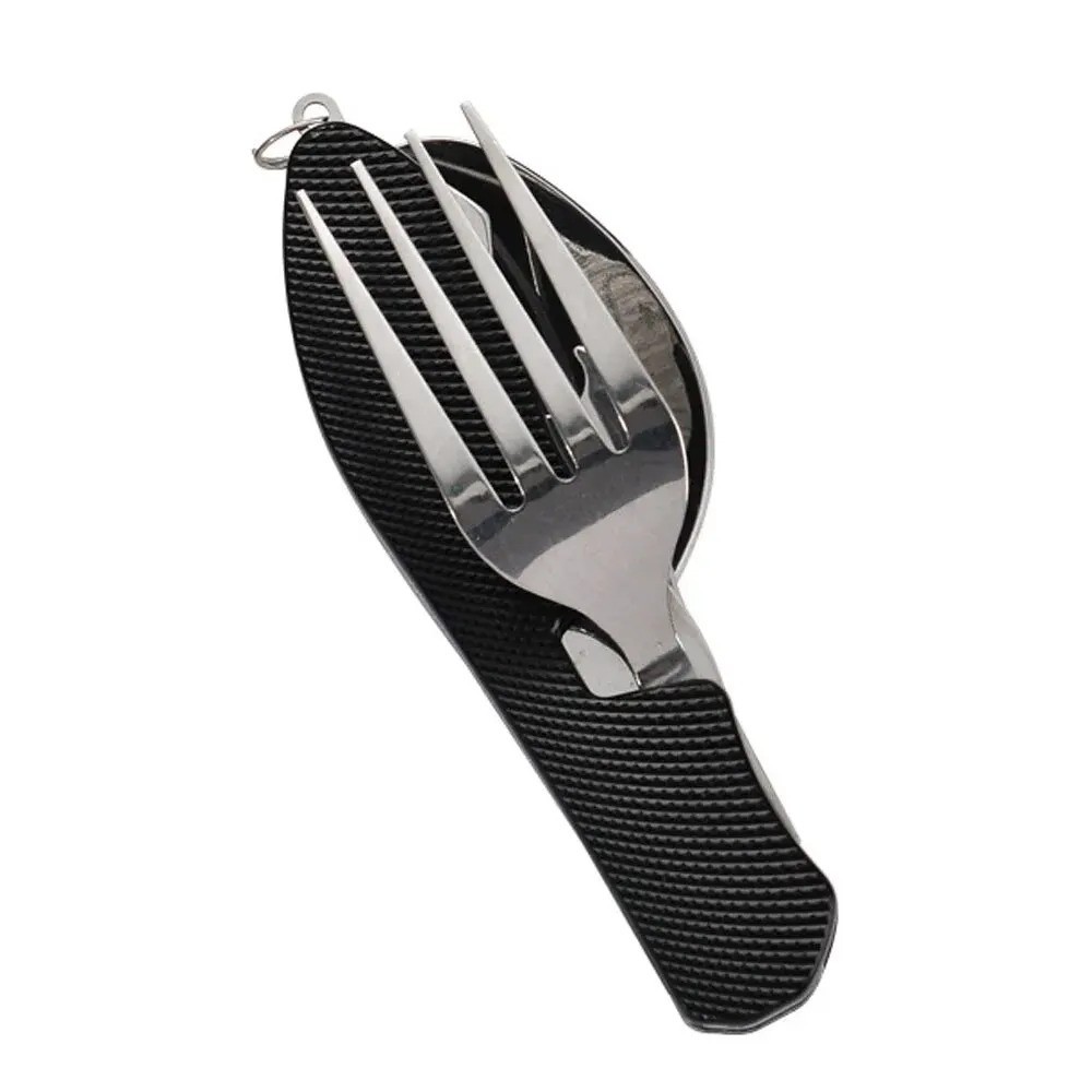 Foldable Camping Utensil Set - Multi-Functional Knife, Fork, Spoon Combo Picnic