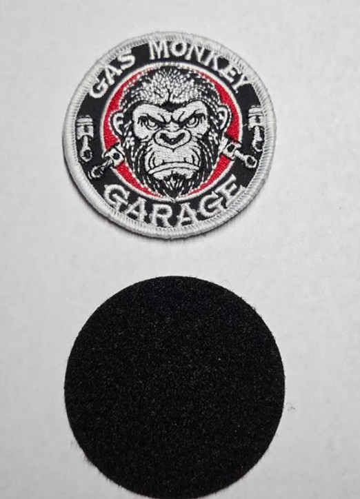 Gas Monkey Garage (embroidered hook & loop attachment patch)