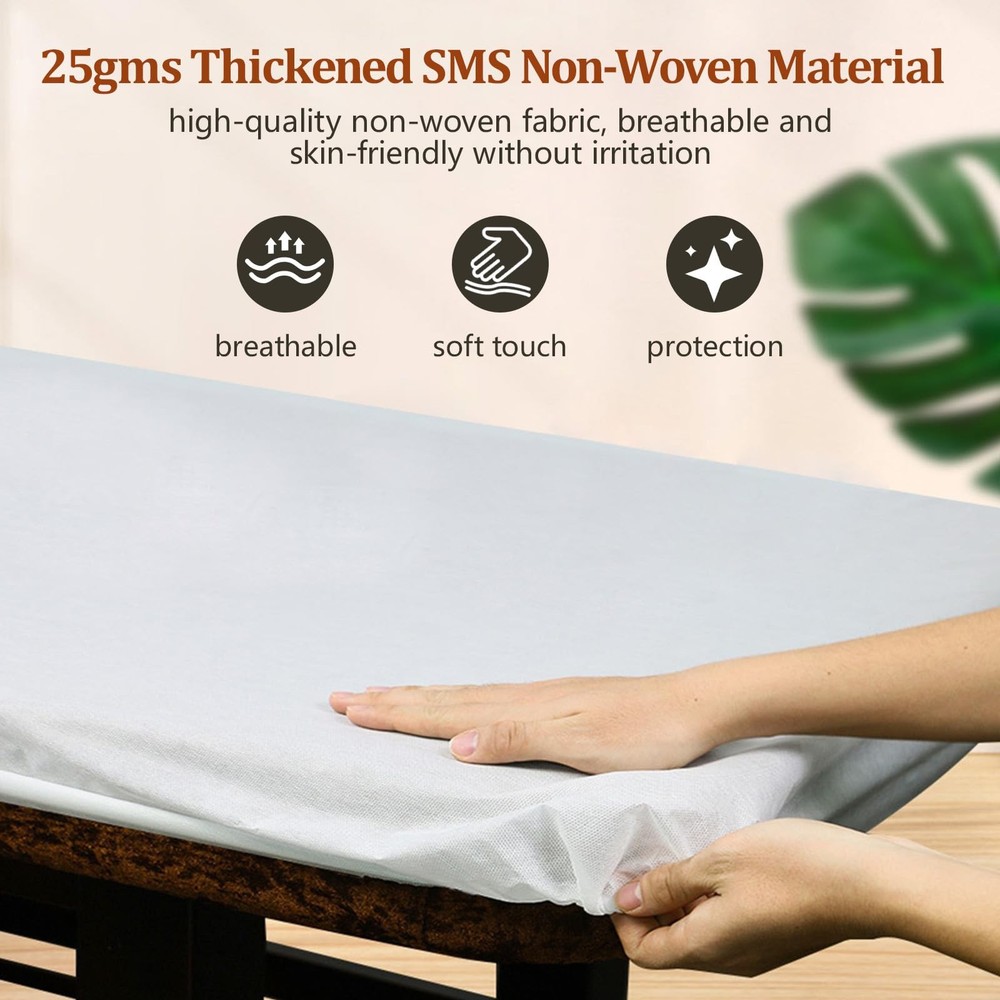 Disposable Thicken 30pc Fitted Massage Table Sheets, 25gsm Thickened 30PC