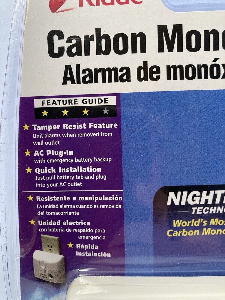 kidde carbon monoxide alarm new/sealed