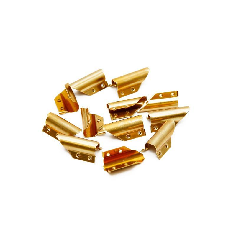Ettore Brass End Clips For Squeegee Channel - 12 Pack