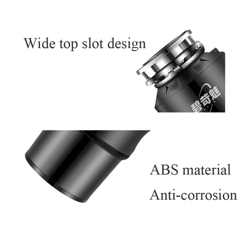 220V Kitchen Food Waste Processor Disposer Garbage Disposal Crusher 1400ml 630W