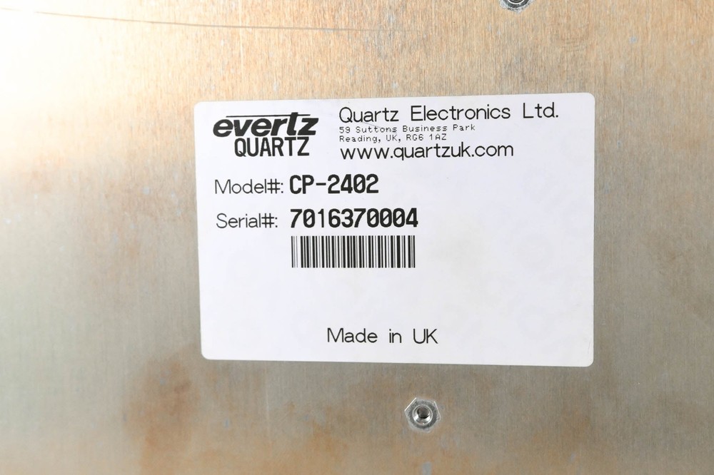 Evertz Quartz CP-2402 1RU 29-Button Remote Control Panel CG007AE