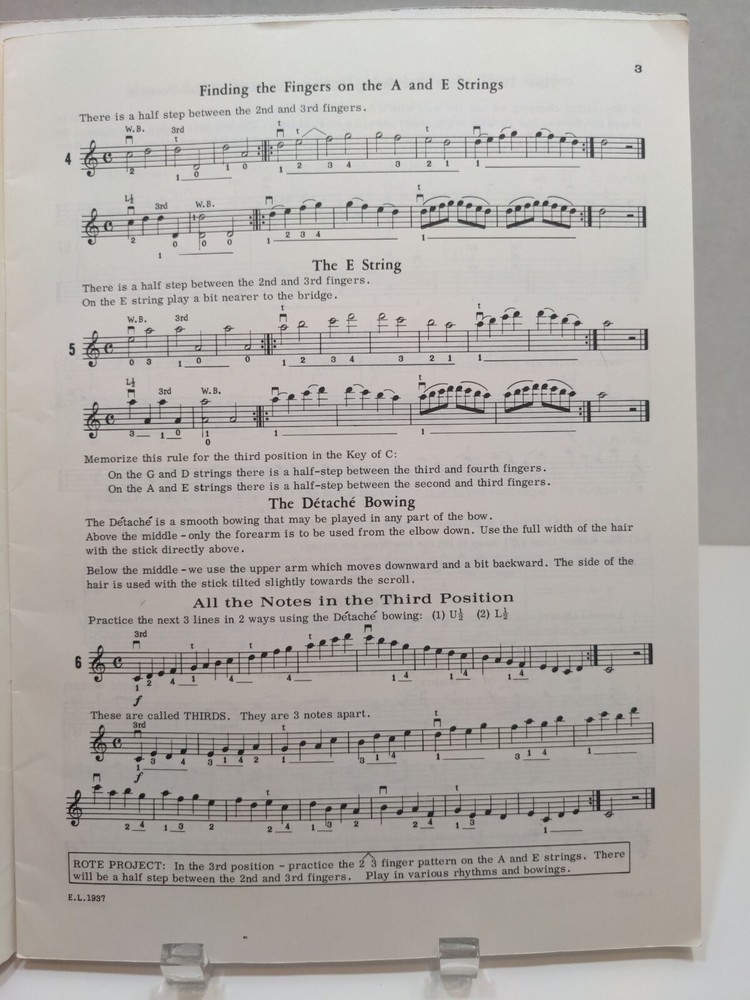 3rd & 5th Belwin Course For Strings Sheet Music Song Book Self Teach Practic M33