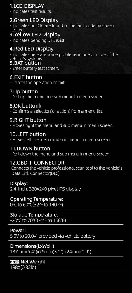 FISONA W12 5600 OBD2 Scanner ABS SRS EPB Code Reader All System Diagnostic Tool